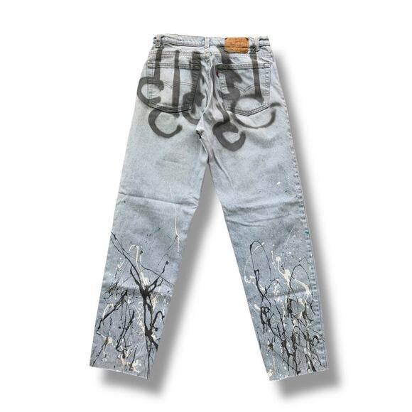 Vintage Levi's 550 33x32 Custom Painter Jeans - Picture 1 of 6